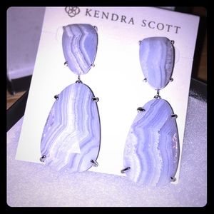Blue Lace Agate Kendra Scott Earrings